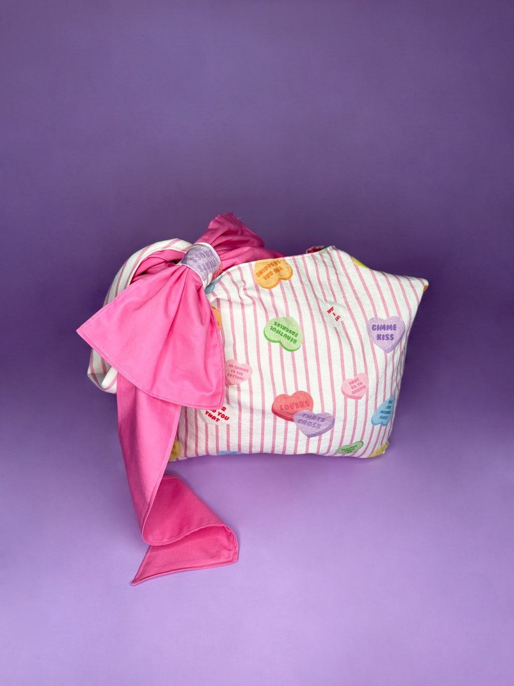 The Bow Bag in Candy Heart Print - PRE-ORDER