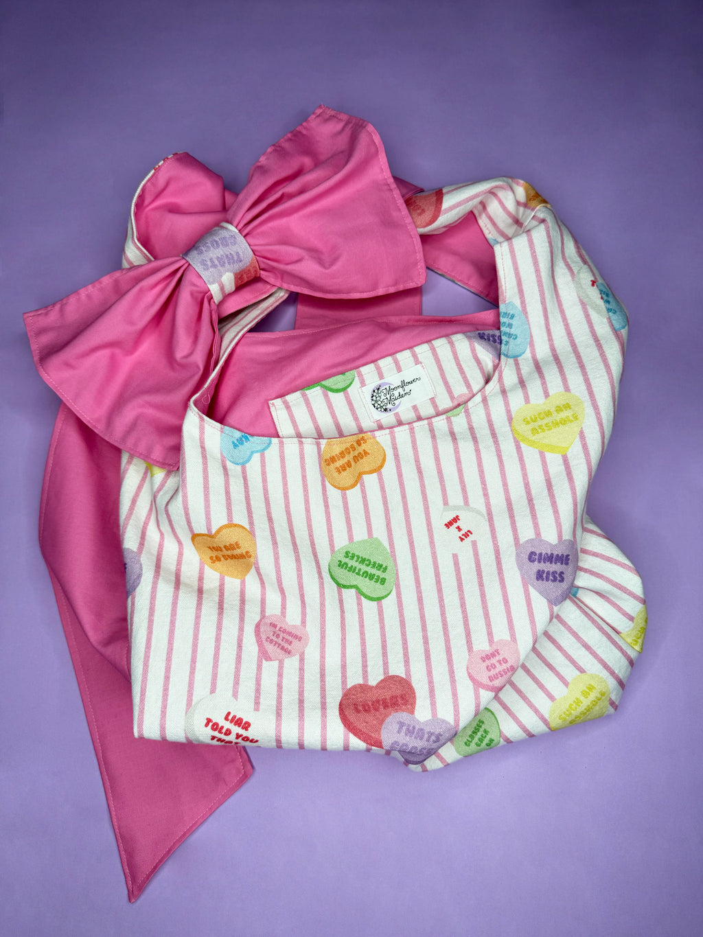The Bow Bag in Candy Heart Print - PRE-ORDER
